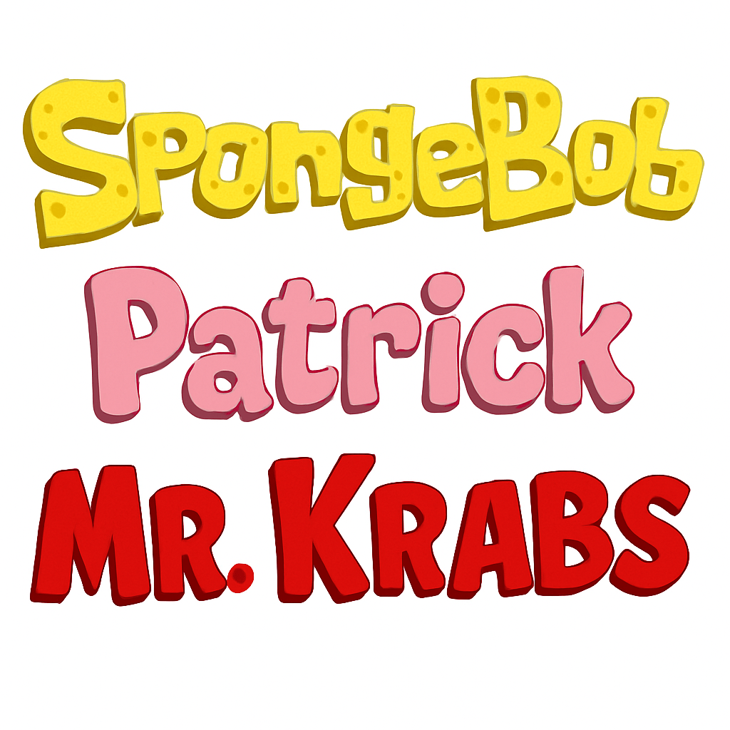 Spongebob, Patrick & Mr. Krabs